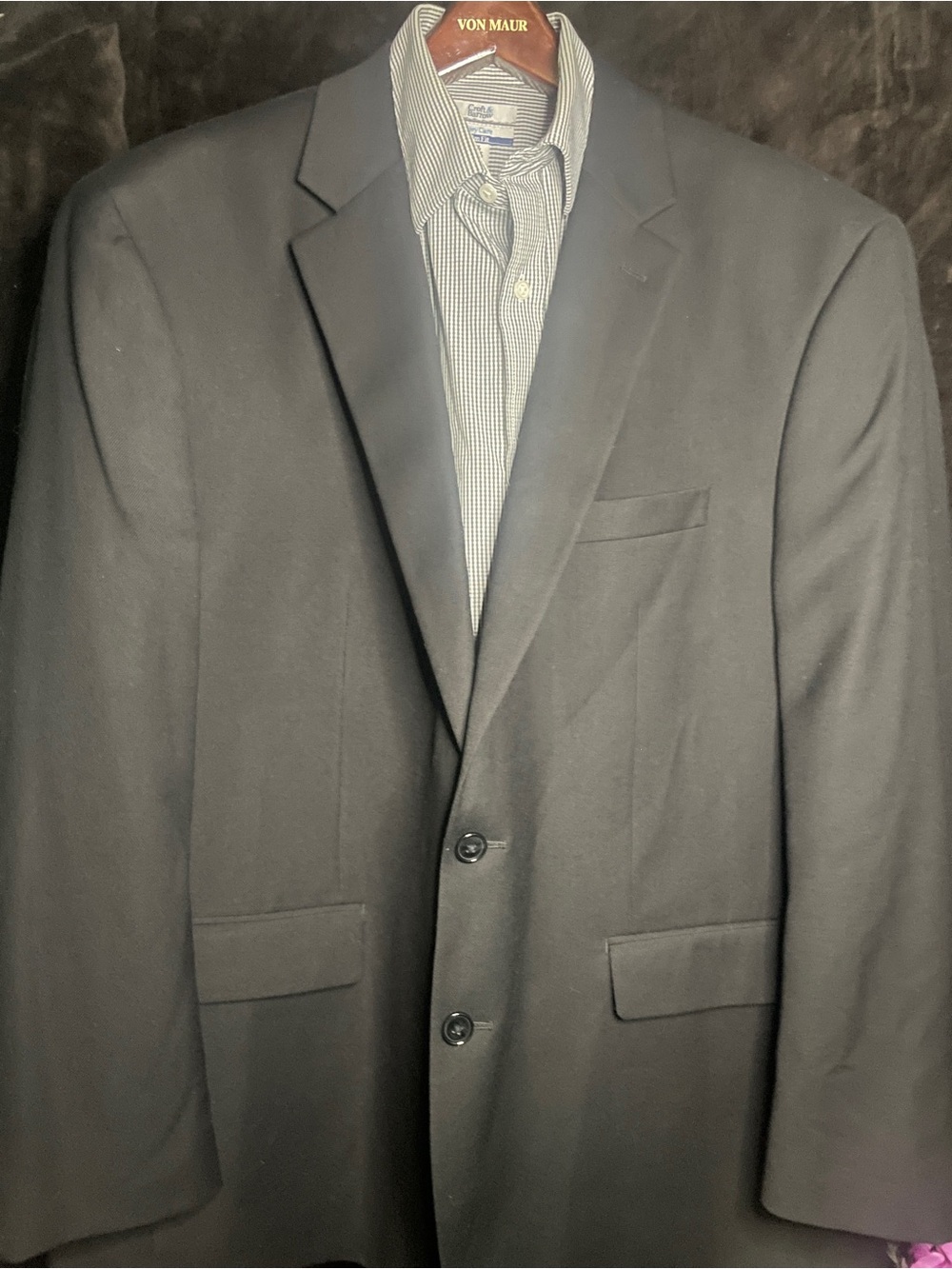 Croft & Barrow Men's Black Suit Jacket-48R